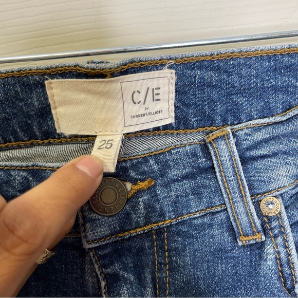 C/E by Current/Elliott Women’s Mid Rise Mid Wash Skinny Jeans Sz 25 - Picture 2 of 8